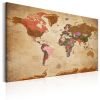 Tableau Cartes du monde World Map: Brown Elegance