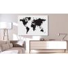 Tableau Cartes du monde World Map: Black & White Elegance