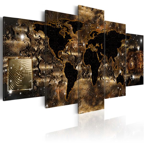 Tableau Cartes du monde World of bronze
