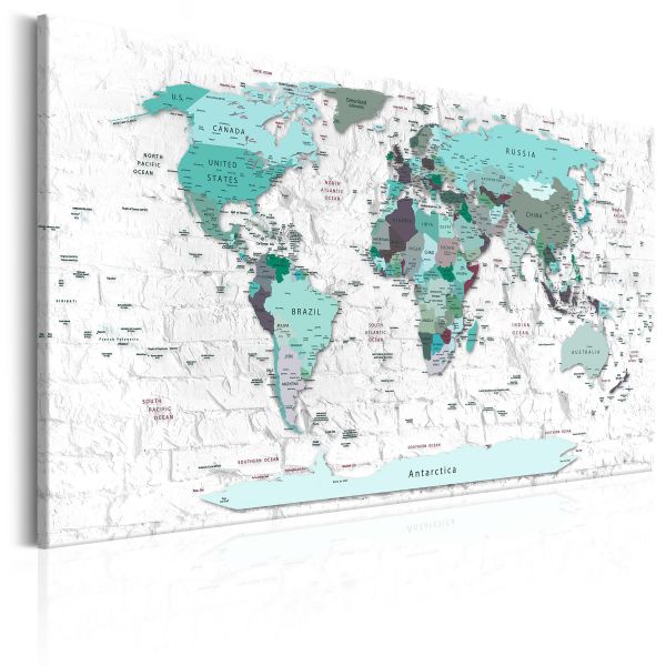 Tableau Cartes du monde Cerulean Border