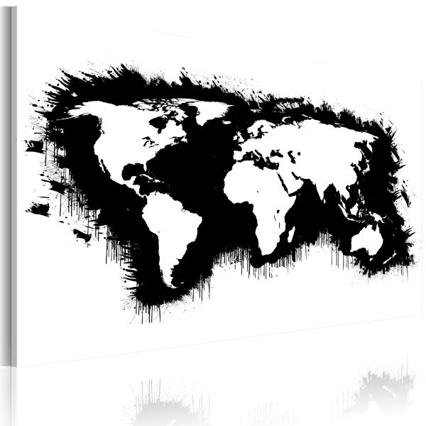 Tableau Cartes du monde Carte monochromatique du monde