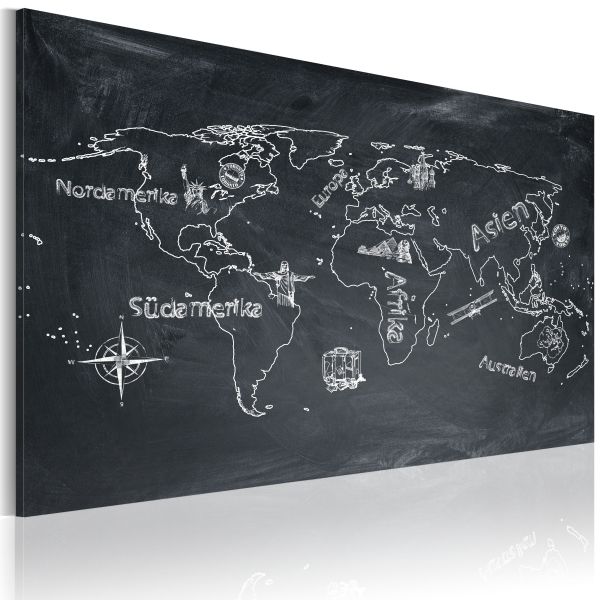 Tableau Cartes du monde Leçon de géographie (en langue allemande)