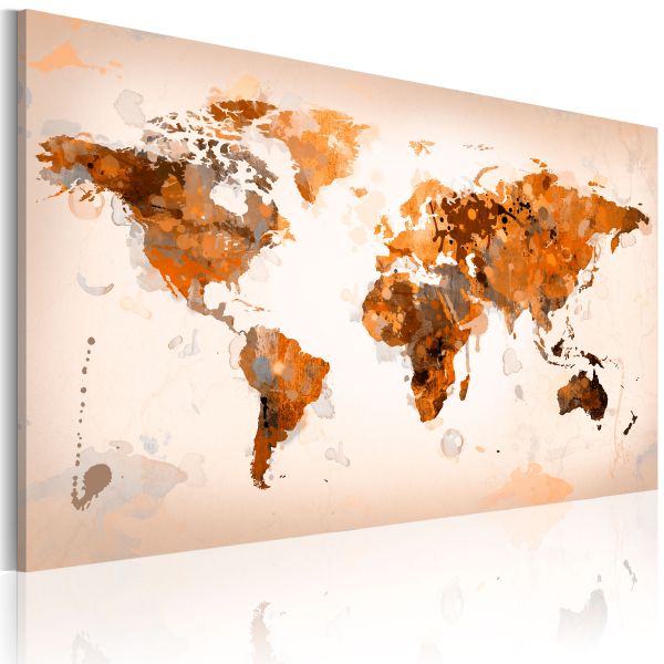 Tableau Cartes du monde Map of the World - Desert storm