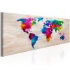 Tableau Cartes du monde World Map: Finesse of Colours