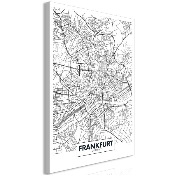Tableau Cartes du monde Map of Frankfurt (1 Part) Vertical