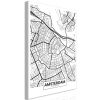 Tableau Cartes du monde Map of Amsterdam (1 Part) Vertical