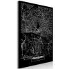 Tableau Cartes du monde Dark Map of Hamburg (1 Part) Vertical