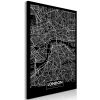 Tableau Cartes du monde Dark Map of London (1 Part) Vertical