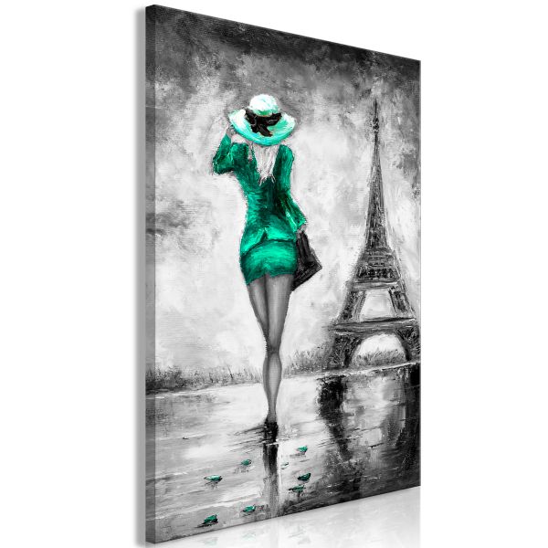 Tableau Personnages Parisian Woman (1 Part) Vertical Green