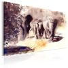 Tableau Tableau africain et ethnique Watercolour Elephants