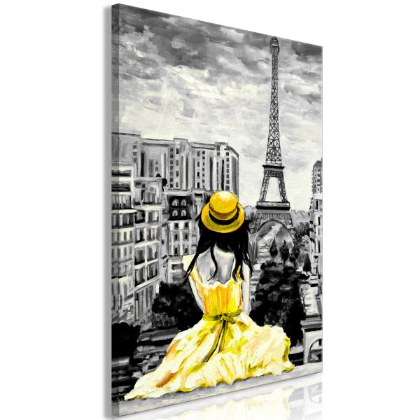 Tableau Villes Paris Colour (1 Part) Vertical Yellow