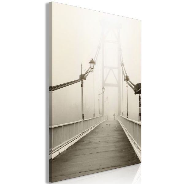 Tableau Villes Bridge in the Fog (1 Part) Vertical