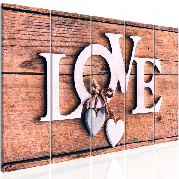 Tableau Vintage Wooden Letters (5 Parts) Narrow