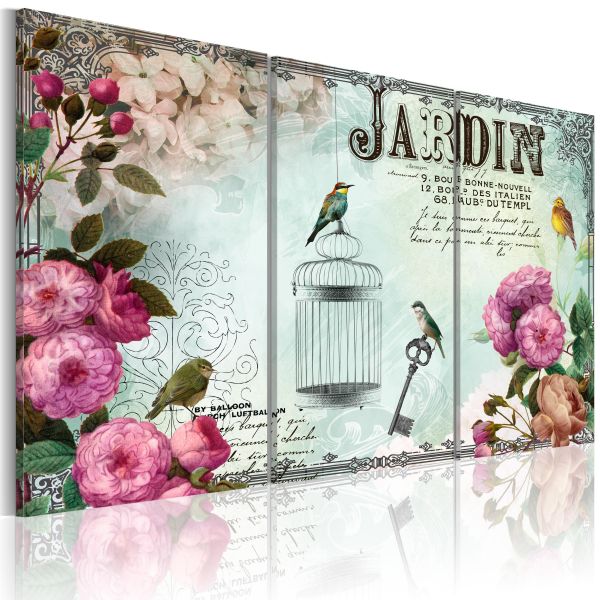 Tableau Vintage Jardin