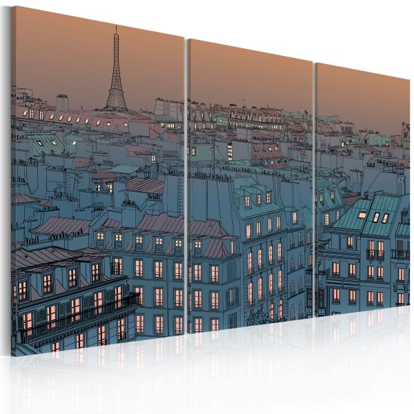 Tableau Vintage Paris - la ville se met en veille