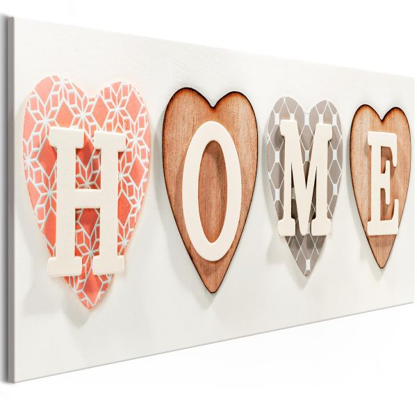 Tableau Vintage Four Hearts (1 Part) Narrow