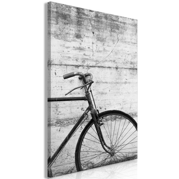 Tableau Vintage Bicycle And Concrete (1 Part) Vertical
