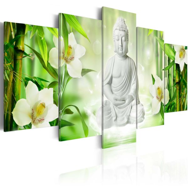 Tableau Zen Buddha and jasmine