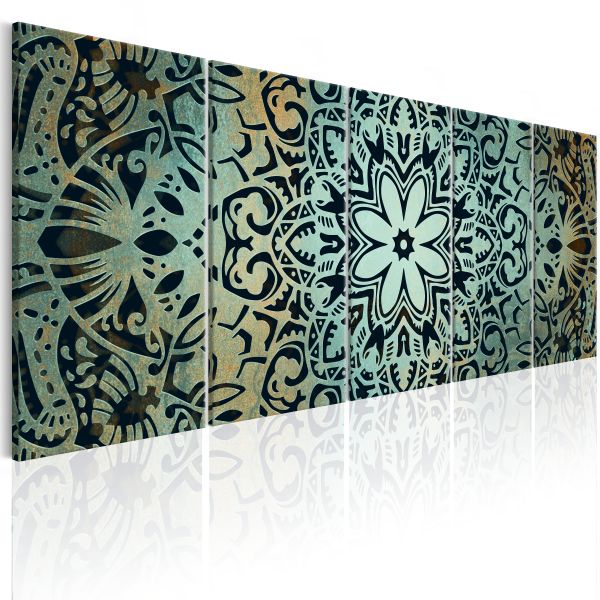 Tableau Zen Green Mandala
