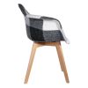 Fauteuil Scandinave Patchwork motif gris