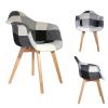 Fauteuil Scandinave Patchwork motif gris