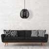 Suspension luminaire design filaire boule noir