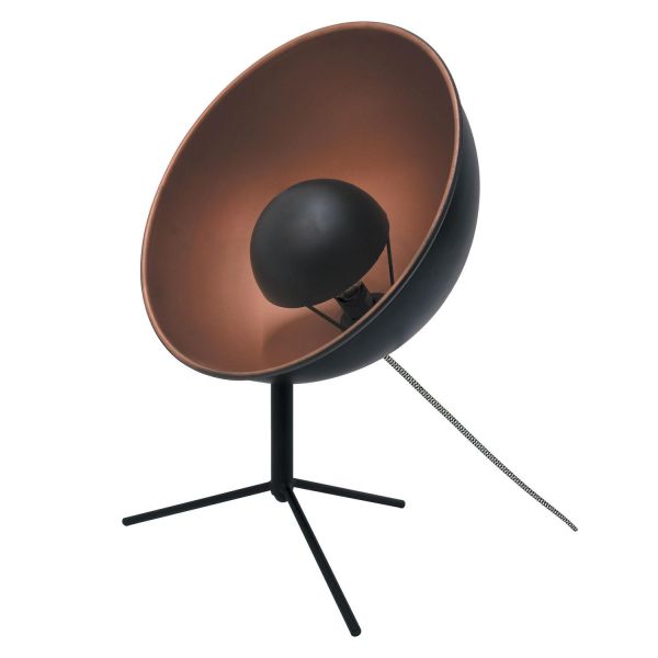 Lampe de bureau filaire cinéma copper noir