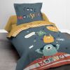 Housse de couette enfant 140x200 cm avec 1 taie d'oreiller 63x63 cm Parure de lit Coton Kids Kool 1.4