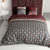 Parure de lit housse de couette avec taie d'oreiller 100% Coton 57 fils Grenade