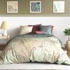 Parure de lit housse de couette avec taie d'oreiller 100% Percale de Coton 71 fils Soha