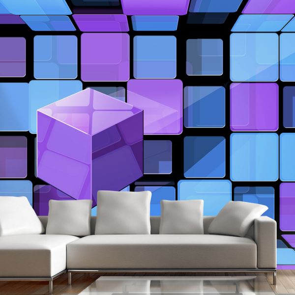 Papier peint intissé 3D et Perspective Rubik's cube: variation
