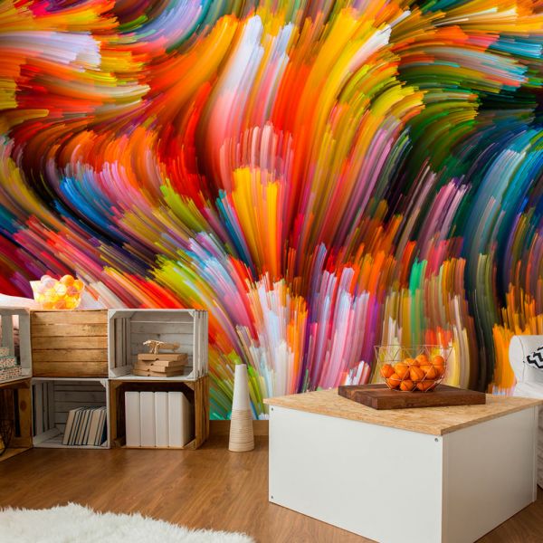 Papier peint intissé Abstractions Rainbow Waves
