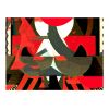Papier peint intissé Abstractions Composition artistique en rouge