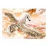 Papier peint intissé Animaux Pegasus (Orange)