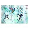Papier peint intissé Animaux Flying Hummingbirds (Green)