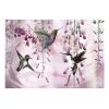 Papier peint intissé Animaux Flying Hummingbirds (Pink)