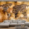 Papier peint intissé Carte du monde Opalescent Continents