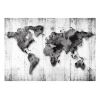 Papier peint intissé Carte du monde World in Shades of Gray