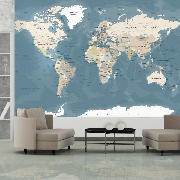 Papier peint intissé Carte du monde Vintage World Map