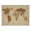 Papier peint intissé Carte du monde Indiana Jones - map of adventures