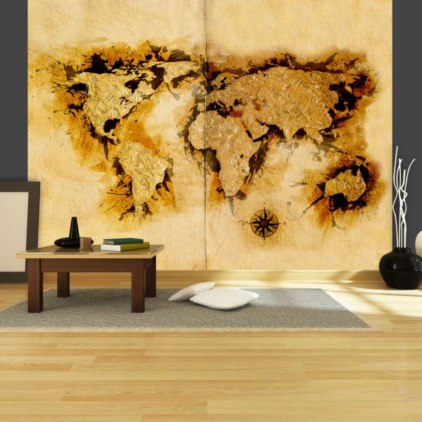 Papier peint intissé Carte du monde Gold-diggers' map of the World