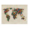 Papier peint intissé Carte du monde World Map - a kaleidoscope of colors