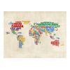 Papier peint intissé Carte du monde carte (en italien)
