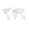 Papier peint intissé Carte du monde Map of the World - white solids