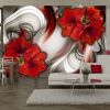 Papier peint intissé Fleurs Amaryllis - Ballad of the Red