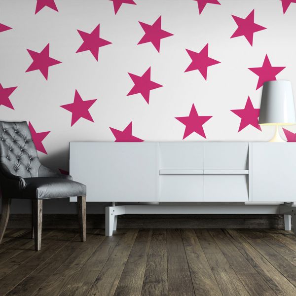 Papier peint intissé Fonds et Dessins Pink Star