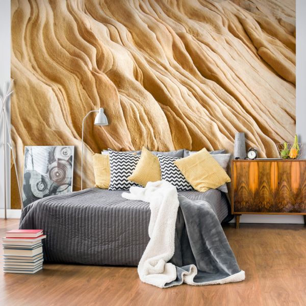 Papier peint intissé Fonds et Dessins Wavy sandstone forms