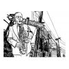Papier peint intissé Hobby Saxophone recital on Broadway