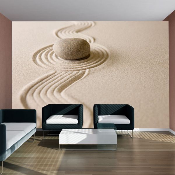 Papier peint intissé Orient Zen sand garden