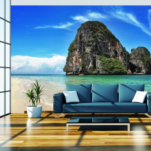 Papier peint intissé Paysages Paysage exotique - plage Railay, Thaïlande